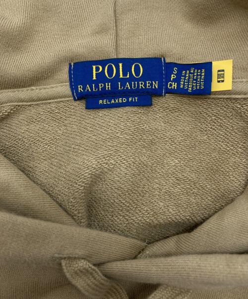 POLO RALPH LAUREN（ポロ・ラルフローレン）POLO RALPH LAUREN (ポロ・ラルフローレン) HEAVYWEIGHT POLO LOGO HOODIE ベージュ サイズ:Sの古着・服飾アイテム