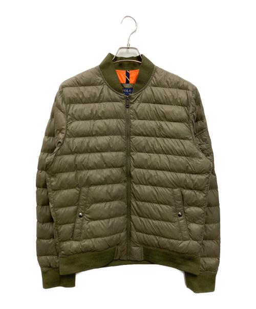POLO RALPH LAUREN（ポロ・ラルフローレン）POLO RALPH LAUREN (ポロ・ラルフローレン) ウォターリペラントボンバージャケット オリーブ サイズ:Mの古着・服飾アイテム