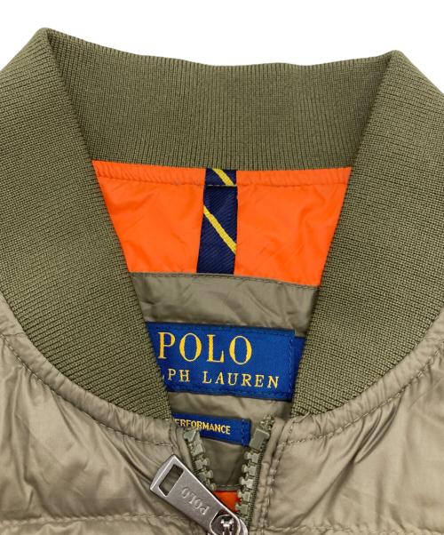 POLO RALPH LAUREN（ポロ・ラルフローレン）POLO RALPH LAUREN (ポロ・ラルフローレン) ウォターリペラントボンバージャケット オリーブ サイズ:Mの古着・服飾アイテム