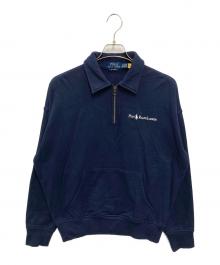 POLO RALPH LAUREN（ポロ・ラルフローレン）の古着「リラックスドフィットロゴカラードスウェット」｜ネイビー