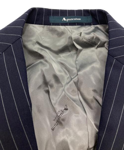 Aquascutum（アクアスキュータム）Aquascutum (アクアスキュータム) Banker Stripe Suit ネイビー サイズ:A5の古着・服飾アイテム