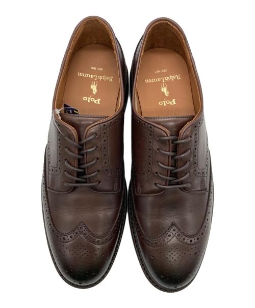POLO RALPH LAUREN（ポロ・ラルフローレン）POLO RALPH LAUREN (ポロ・ラルフローレン) Asher Leather Wingtip ブラウン サイズ:26.5の古着・服飾アイテム