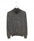 Maison Margiela 10メゾンマルジェラ 10）の古着「エルボーパッチ ボーダードライバーズニット」｜ホワイト×ブラック