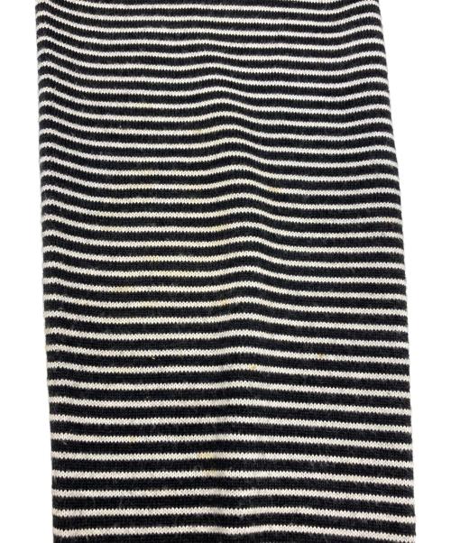 Maison Margiela 10（メゾンマルジェラ 10）Maison Margiela 10 (メゾンマルジェラ 10) エルボーパッチ ボーダードライバーズニット ホワイト×ブラック サイズ:Mの古着・服飾アイテム