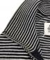 中古・古着 Maison Margiela 10 (メゾンマルジェラ 10) エルボーパッチ ボーダードライバーズニット ホワイト×ブラック サイズ:M：15000円
