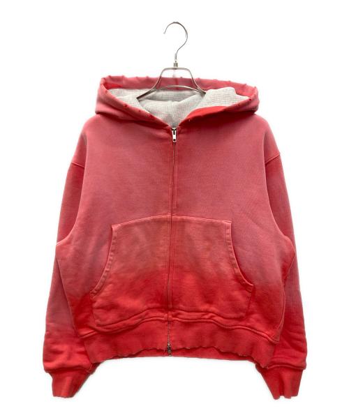 JOURNAL STANDARD relume（ジャーナルスタンダード レリューム）JOURNAL STANDARD relume (ジャーナルスタンダード レリューム) ダブルフェイス ワッフル ジップパーカー レッド サイズ:Lの古着・服飾アイテム