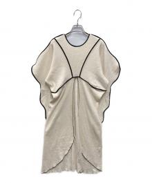 HOUGA（ホウガ）の古着「サーマル スリット ワンピース」｜ホワイト