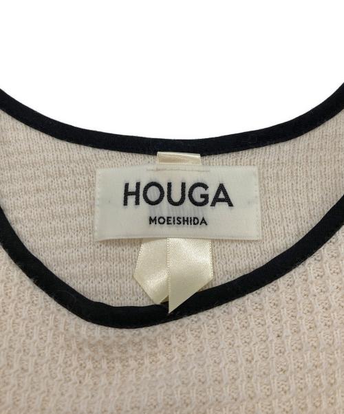 HOUGA（ホウガ）HOUGA (ホウガ) サーマル スリット ワンピース ホワイト サイズ:記載無しの古着・服飾アイテム