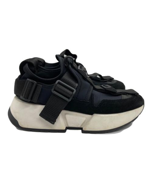 MM6 Maison Margiela（エムエムシックスメゾンマルジェラ）MM6 Maison Margiela (エムエムシックスメゾンマルジェラ) STRAP PLATFORM ブラック サイズ:37の古着・服飾アイテム