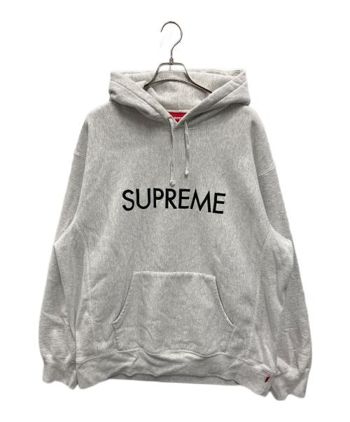 SUPREME（シュプリーム）Supreme (シュプリーム) Capital Hooted Sweatshirt グレー サイズ:XXLの古着・服飾アイテム