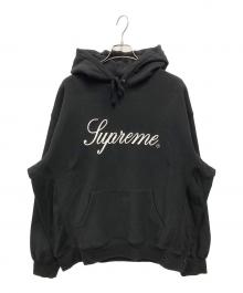 SUPREME（シュプリーム）の古着「Raised Script Hooded Sweatshirt」｜ブラック