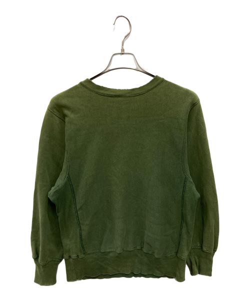 Champion REVERSE WEAVE（チャンピオン リバース ウィーブ）Champion REVERSE WEAVE (チャンピオン リバース ウィーブ) 2段 カレッジ ラバープリント スウェット グリーン サイズ:Mの古着・服飾アイテム