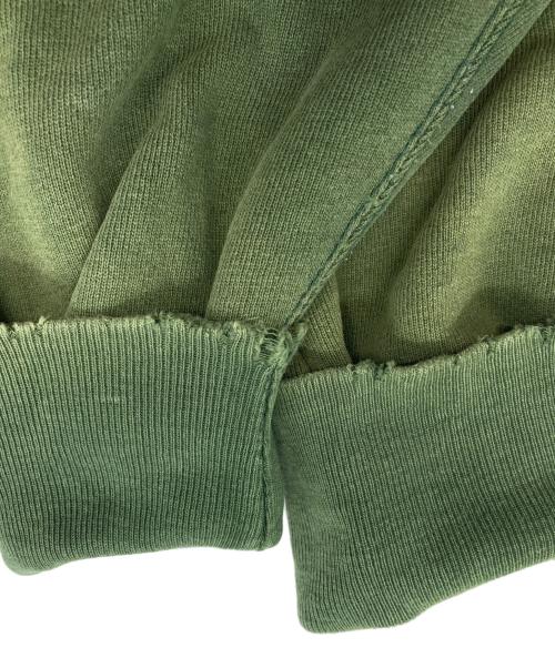 Champion REVERSE WEAVE（チャンピオン リバース ウィーブ）Champion REVERSE WEAVE (チャンピオン リバース ウィーブ) 2段 カレッジ ラバープリント スウェット グリーン サイズ:Mの古着・服飾アイテム