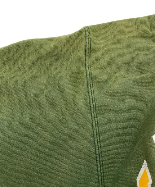 Champion REVERSE WEAVE（チャンピオン リバース ウィーブ）Champion REVERSE WEAVE (チャンピオン リバース ウィーブ) 2段 カレッジ ラバープリント スウェット グリーン サイズ:Mの古着・服飾アイテム