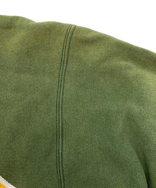 Champion REVERSE WEAVE（チャンピオン リバース ウィーブ）Champion REVERSE WEAVE (チャンピオン リバース ウィーブ) 2段 カレッジ ラバープリント スウェット グリーン サイズ:Mの古着・服飾アイテム