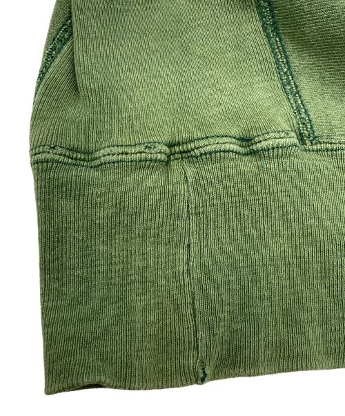Champion REVERSE WEAVE（チャンピオン リバース ウィーブ）Champion REVERSE WEAVE (チャンピオン リバース ウィーブ) 2段 カレッジ ラバープリント スウェット グリーン サイズ:Mの古着・服飾アイテム