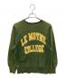 Champion REVERSE WEAVE（チャンピオン リバース ウィーブ）の古着「2段 カレッジ ラバープリント スウェット」｜グリーン