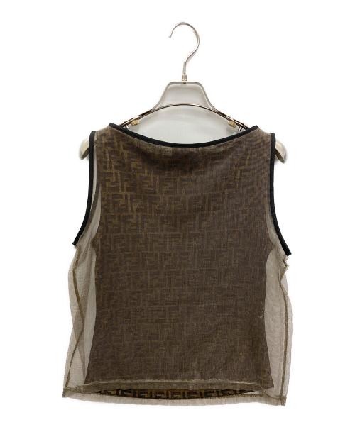 FENDI（フェンディ）FENDI (フェンディ) ズッカ柄タンクトップ ブラウン サイズ:41の古着・服飾アイテム