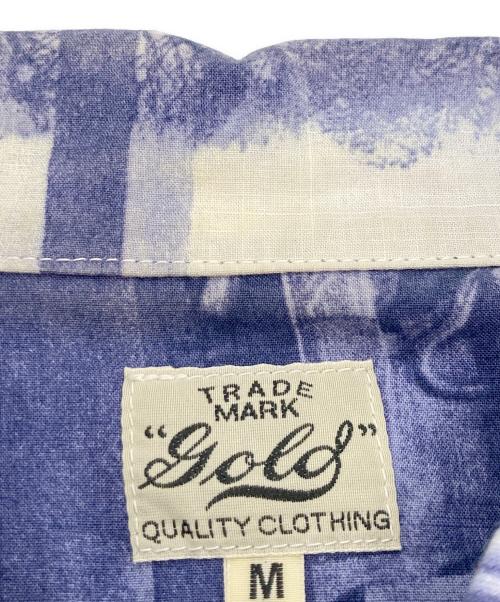 gold（ゴールド）GOLD (ゴールド) アロハシャツ ブルー サイズ:Mの古着・服飾アイテム