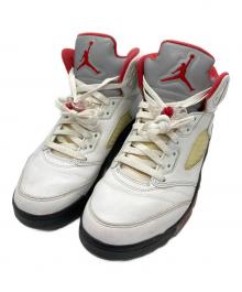 NIKE（ナイキ）の古着「AIR JORDAN 5 RETRO "Fire Red"」｜ホワイト×レッド