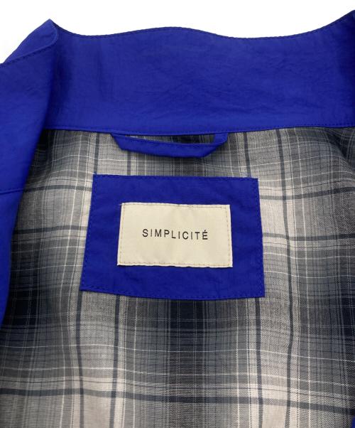 SIMPLICITE（シンプリシテ）simplicite (シンプリシテ) Harrington Light Jacket ブルー サイズ:Lの古着・服飾アイテム