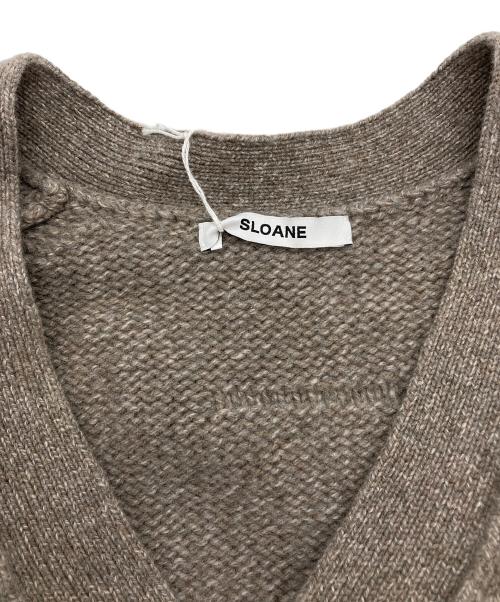 SLOANE（スローン）SLOANE (スローン) 5G ジーロンラム×カシミヤ Vネックカーディガン グレー サイズ:4の古着・服飾アイテム