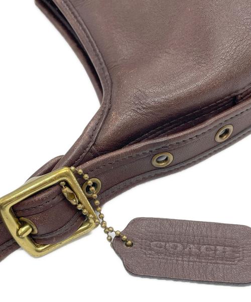 COACH（コーチ）COACH (コーチ) レザーショルダーバッグ　 ブラウンの古着・服飾アイテム