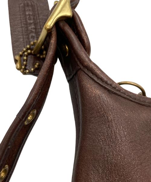 COACH（コーチ）COACH (コーチ) レザーショルダーバッグ　 ブラウンの古着・服飾アイテム