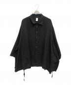 NOT CONVENTIONALノットコンヴェンショナル）の古着「drape kimono shirt」｜ブラック