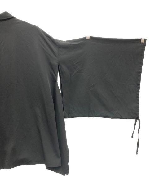 NOT CONVENTIONAL（ノットコンヴェンショナル）NOT CONVENTIONAL (ノットコンヴェンショナル) drape kimono shirt ブラック サイズ:FREEの古着・服飾アイテム