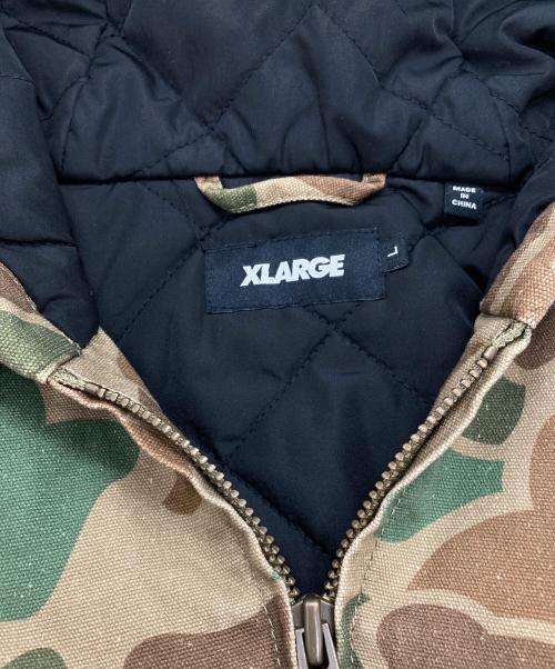 X-LARGE（エクストララージ）X-LARGE (エクストララージ) OLD OG HOODED WORK JACKET オリーブ サイズ:Lの古着・服飾アイテム
