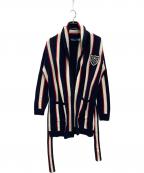 POLO RALPH LAURENポロ・ラルフローレン）の古着「ストライプロングカーディガン」｜ネイビー×ホワイト