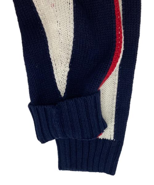 POLO RALPH LAUREN（ポロ・ラルフローレン）POLO RALPH LAUREN (ポロ・ラルフローレン) ストライプロングカーディガン ネイビー×ホワイト サイズ:XS 未使用品の古着・服飾アイテム