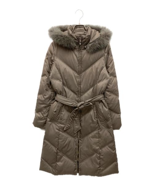 icB（アイシービー）icB (アイシービー) ブルーフォックスファー ダウンコート グレー サイズ:4の古着・服飾アイテム