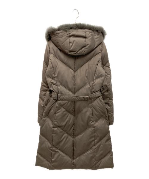 icB（アイシービー）icB (アイシービー) ブルーフォックスファー ダウンコート グレー サイズ:4の古着・服飾アイテム