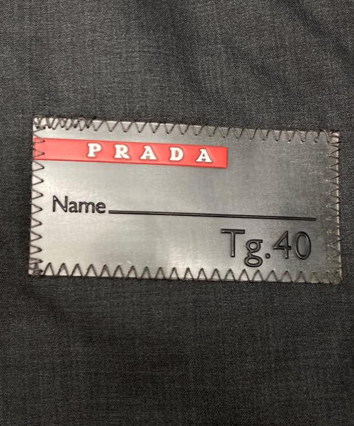 PRADA SPORTS（プラダスポーツ）PRADA SPORTS (プラダスポーツ) リブ テーラードジャケット グレー サイズ:40の古着・服飾アイテム