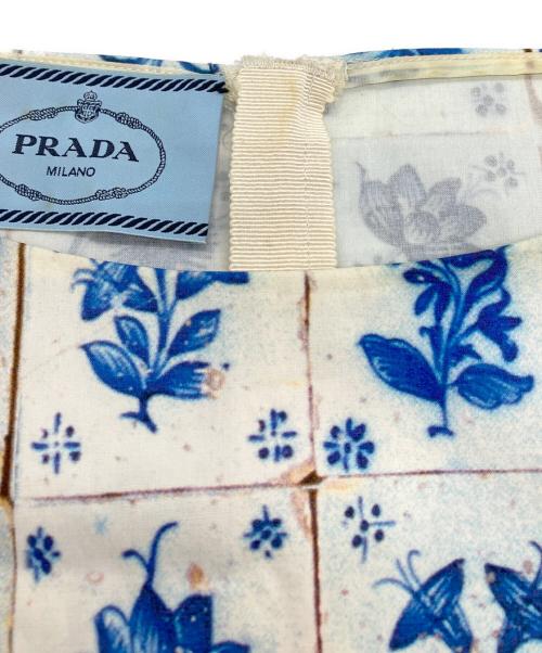 PRADA（プラダ）PRADA (プラダ) 花柄ワンピース スカイブルー サイズ:38の古着・服飾アイテム