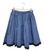 PRADAプラダ）の古着「チェックスカート」｜ブルー