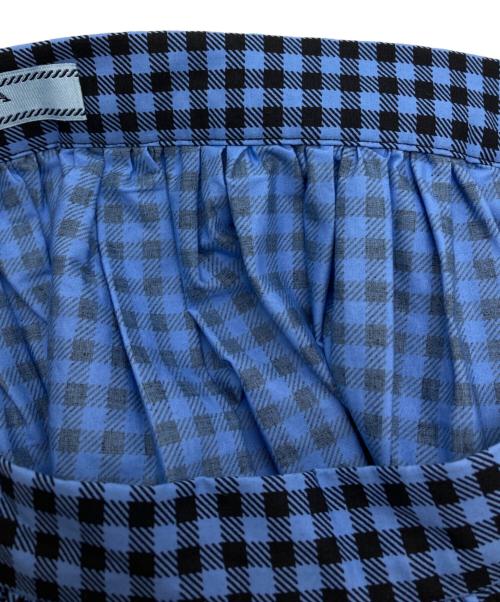PRADA（プラダ）PRADA (プラダ) チェックスカート ブルー サイズ:38の古着・服飾アイテム