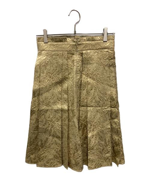 BURBERRY LONDON（バーバリーロンドン）BURBERRY LONDON (バーバリーロンドン) ジャガードスカート ゴールド サイズ:38の古着・服飾アイテム