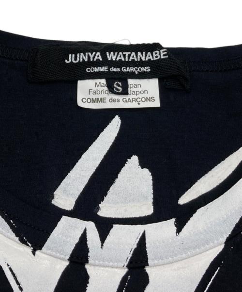 JUNYA WATANABE COMME des GARCONS（(ジュンヤワタナベ コムデギャルソン）JUNYA WATANABE COMME des GARCONS ((ジュンヤワタナベ コムデギャルソン) プリントTシャツ ブラック サイズ:Sの古着・服飾アイテム