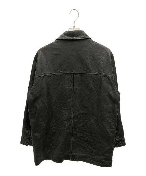 GAP（ギャップ）GAP (ギャップ) 【古着】レザーカーコート ブラック サイズ:Ｍの古着・服飾アイテム