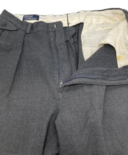 POLO RALPH LAUREN（ポロ・ラルフローレン）POLO RALPH LAUREN (ポロ・ラルフローレン) 2タックパンツ チャコールグレー サイズ:不明の古着・服飾アイテム
