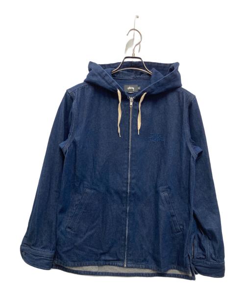 stussy（ステューシー）stussy (ステューシー) デニムフードブルゾン インディゴ サイズ:Mの古着・服飾アイテム