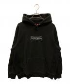 SUPREME×KAWSシュプリーム×カウズ）の古着「Chalk Logo Hooded Sweatshirt」｜ブラック