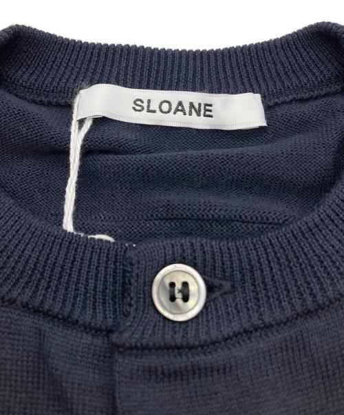 SLOANE（スローン）SLOANE (スローン) 14G天竺 コットン クルーネックカーディガン ネイビー サイズ:1の古着・服飾アイテム