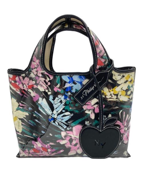 3.1 phillip lim（スリーワンフィリップリム）3.1 phillip lim (スリーワンフィリップリム) フラワープリントマーケットトート ブラックの古着・服飾アイテム