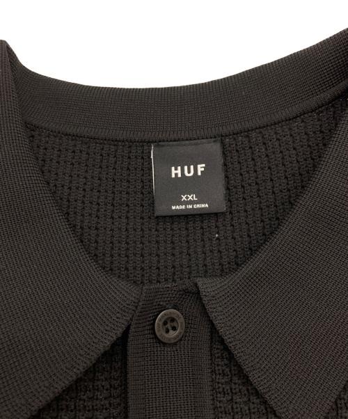 HUF（ハフ）HUF (ハフ) ニットポロシャツ ブラック サイズ:XXLの古着・服飾アイテム