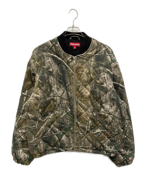 SUPREME（シュプリーム）Supreme (シュプリーム) Zip-Off Sleeve Quilted Bomber Jacket オリーブ サイズ:Lの古着・服飾アイテム