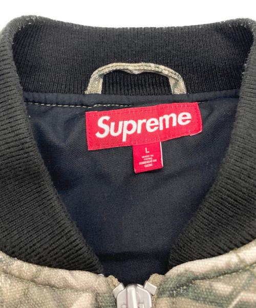 SUPREME（シュプリーム）Supreme (シュプリーム) Zip-Off Sleeve Quilted Bomber Jacket オリーブ サイズ:Lの古着・服飾アイテム